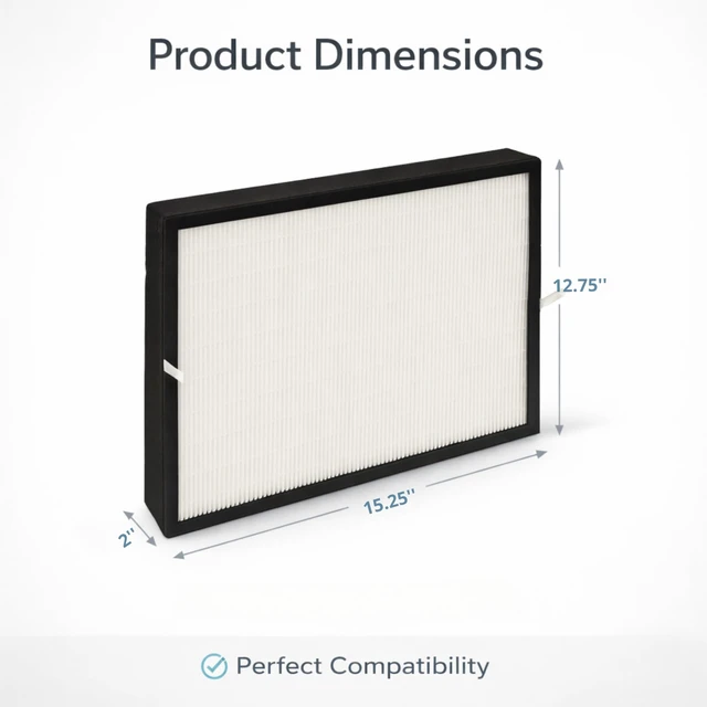 Alt view image 2 of 7 - Nispira BF25A BF15A True HEPA Air Filter Replacement with 4 Pre-Filters, Activated Carbon Filter Compatible with A-len Breathe A350 A375 Air Purifier, 1 Set