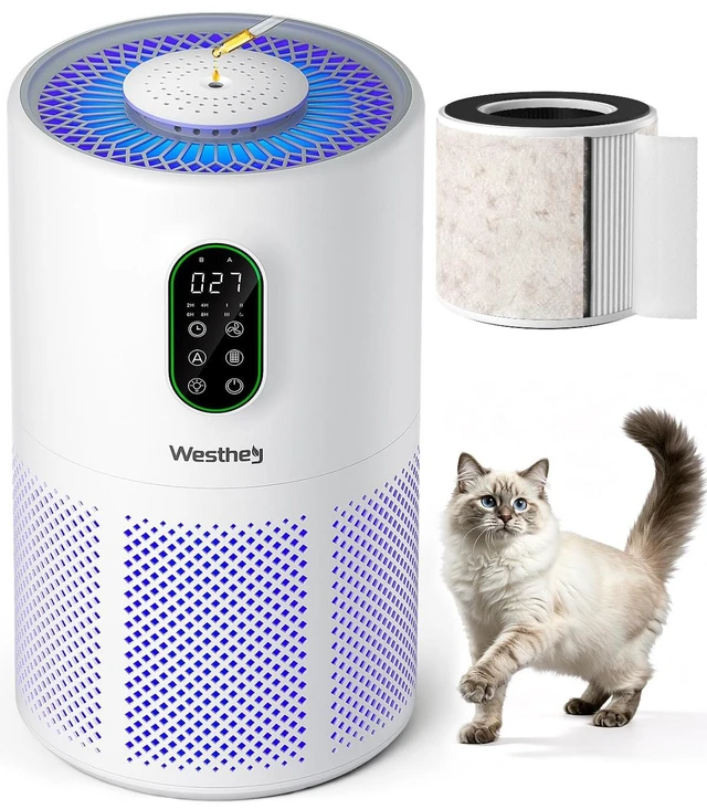 Main image of Purifiers for Home Large Room 1650 Ft² with Washable Filters, H13 HEPA | WESTHEY Air Cleaner,Auto Mode,Fragrance Diffuser,Flowing Ambient Light,PM2.5 Display,Wildfire Smoke Dust Pollen Pet Hair Odor