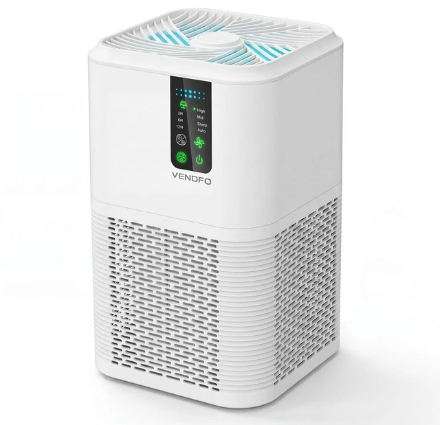 Main image of Air Purifiers for Home Bedroom Up to 1250ft², Auto Air Quality Monitor | Small Air Cleaner with Fragrance, H13 True HEPA with Sleep Mode, Remove Smoke, Dust, Pollen, Pets Hair, Odor, White