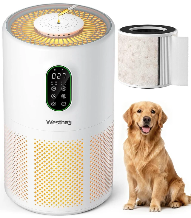 Main image of WESTHEY Air Purifiers for Home Larger Room with Washable Filter Auto Mode | H13 HEPA Air Purifier, Aromatherapy Diffuser, Sleep & Auto Mode, Night Light, Timer for Wildfire Smoke Dust Pollen Pets Hair