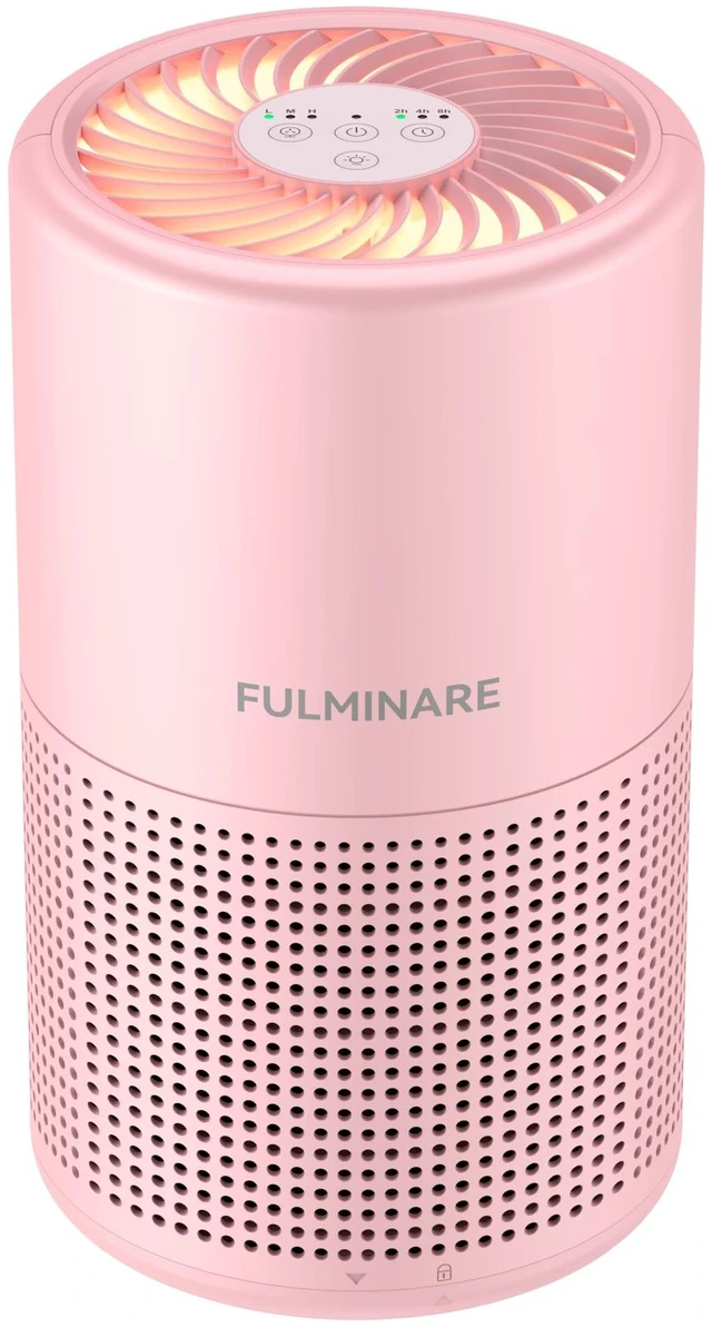 Main image of Air Purifiers for Bedroom, FULMINARE H13 True HEPA Filter (Pink) | Remove Pet Hair, Smoke, OdorsQuiet Air Cleaner With Night Light, Portable Small Air Purifier for Home, Office, Living Room