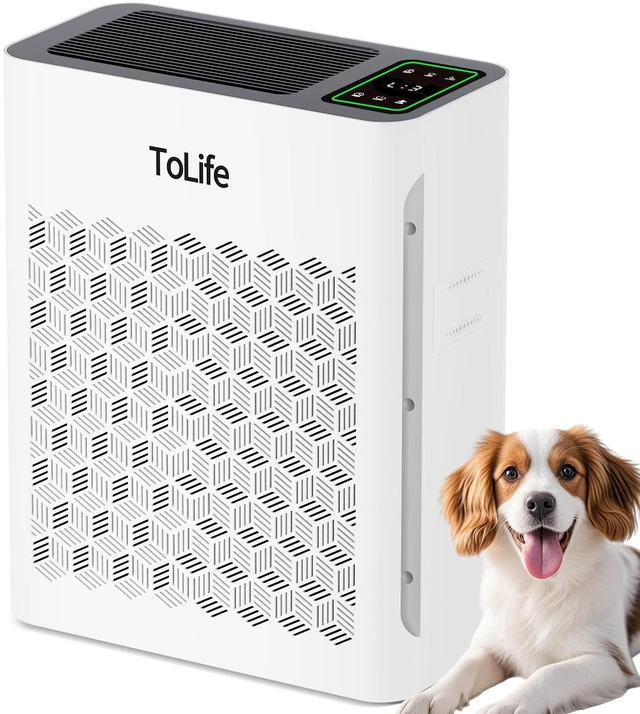 Main image of Tolife Air Purifier for Home Large Room up to 1095 Ft² with Sleep Mode | Washable Pre-Filter Captures Pet Hair, Dust, Smoke and Odors, Air Cleaner for Bedroom with Timer, White