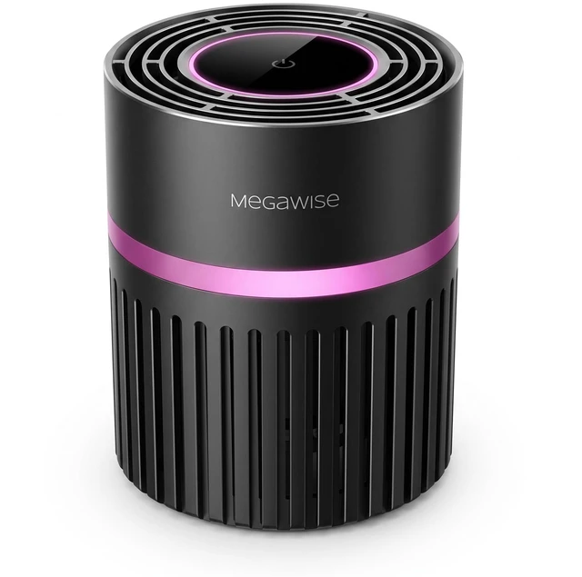 Main image of Megawise Air Purifier, Compact HEPA Filter for Dust & Pollen | Whisper-Quiet Motor: Brushless DC motor operates at just 24dB for undisturbed sleep.