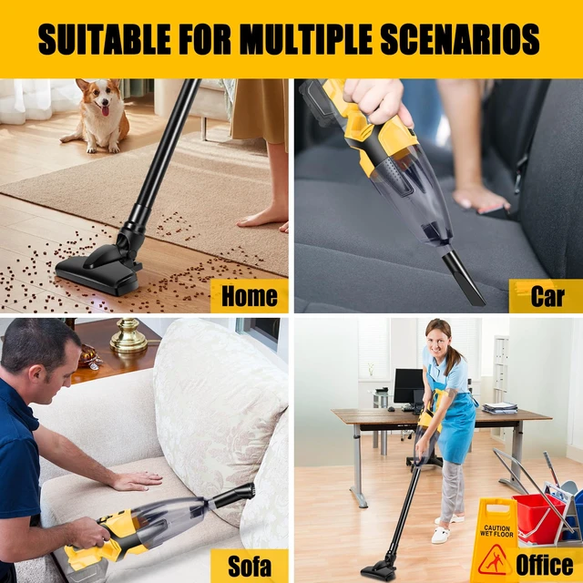 Alt view image 2 of 7 - TRONYAN Cordless Vacuum Cleaner Compatible with DEWALT 20V Battery (Battery NOT Included), Handheld Vacuum for Home, Boat, Workshop, Car, Pet Hair, Furniture-Tool Only