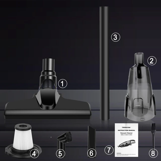 Alt view image 6 of 7 - TRONYAN Cordless Vacuum Cleaner Compatible with DEWALT 20V Battery (Battery NOT Included), Handheld Vacuum for Home, Boat, Workshop, Car, Pet Hair, Furniture-Tool Only