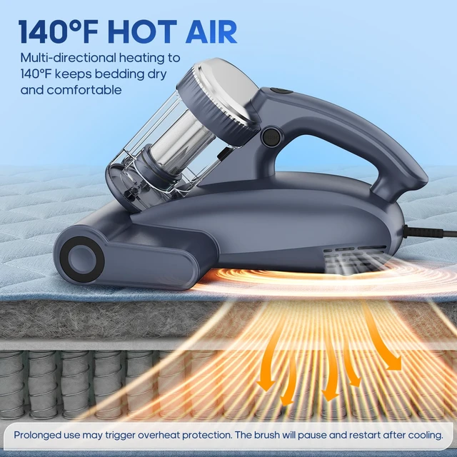 Alt view image 4 of 7 - Belife M11 Mattress Vacuum Cleaner with UV & Hot Air for Deep Cleaning | 18Kpa 550W Bed Vacuum with HEPA Filter, Powerful Strong Suction Handheld Couch Cleaner for Sofa Pillows Dust Pet Hair, Corded