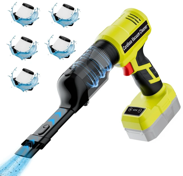 Main image of YEX-BUR Cordless Handheld Vacuum for Ryobi 18V Battery(Tool Only), 240W Powerful Car Vacuum with Brushless Motor, 3-Speed, 5 Filters, Portable Vacuum Cleaner for Home Office Car Pet