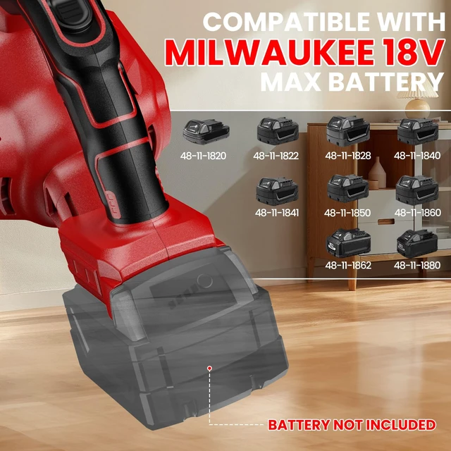 Alt view image 3 of 7 - Cordless Vacuum for Miwaukee Battery, 5 in 1 Lightweight Handheld Vacuum Cleaner with 500W Powerful Motor, 46 CFM Portable Hand Vacuum with Filtration HEPA for Floor, Carpet(Battery Not Included)