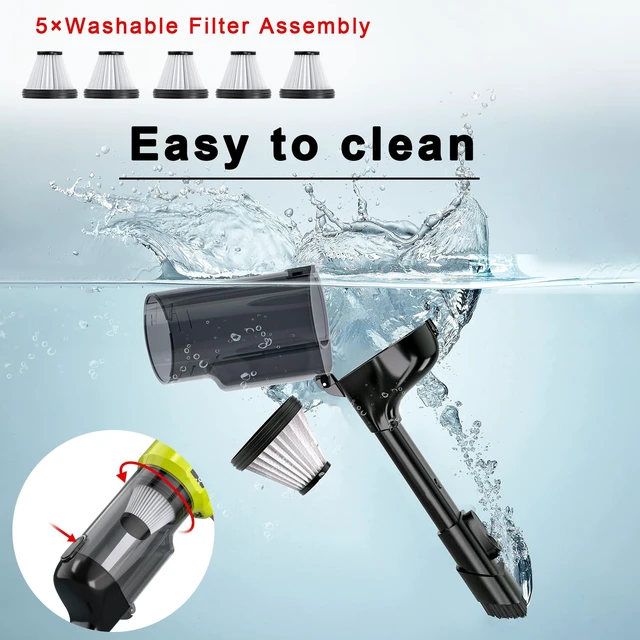 Alt view image 6 of 7 - Adisipsoarin Cordless Vacuum Cleaner for Ryobi 18V Battery, Electric Handheld Vacuum Cleaner with 105AW Powerful Suction, Portable Vacuum Cleaner for Floor, Carpet, Car, Home (Battery Not Included)