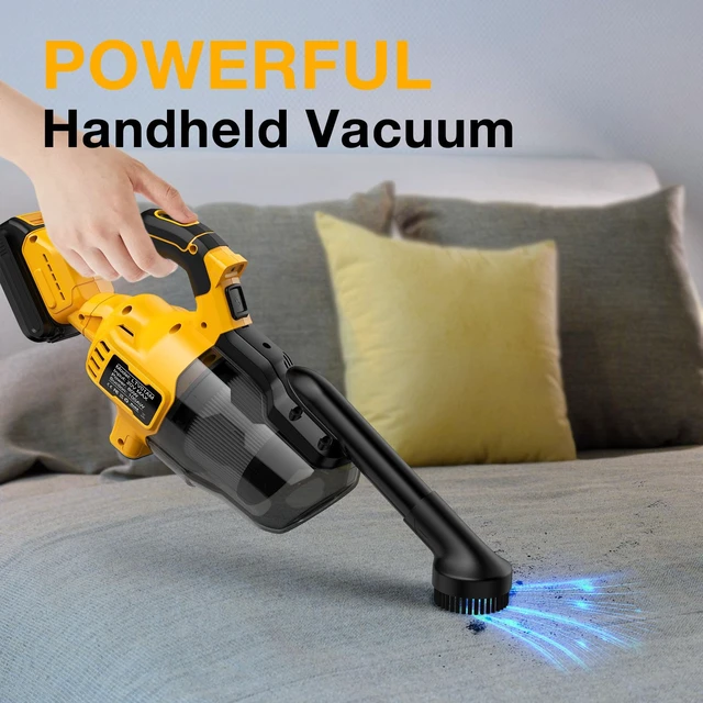 Alt view image 4 of 7 - Cordless Vacuum Cleaner for Dewalt 20V MAX Battery 100AW Suction HEPA | Handheld Vacuum Cleaner for Home Car Hardwood Floor Carpet Portable Washable Filter Crevice Brush Floor Nozzles(No Battery)