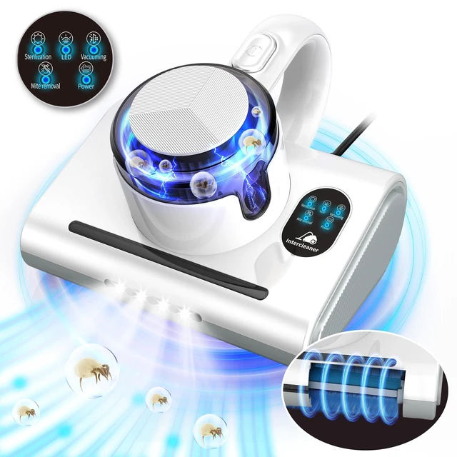 Main image of Mattress Vacuum Cleaner,13Kpa Powerful Suction Bed Vaccum Cleaner with UV-C Light,LED Headlights and High Heating Tech,1.2kg Light Weight Handheld vaccum for spot Cleaning,Sofa,Couch Fabric Cleaner