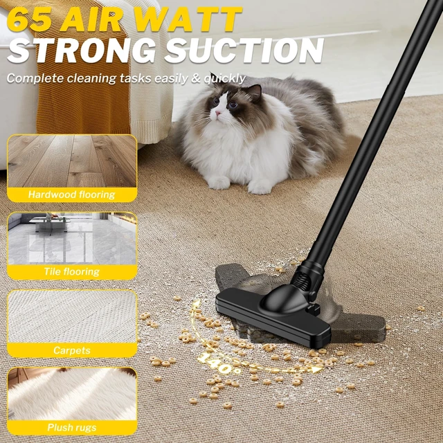 Alt view image 4 of 7 - Cordless Vacuum Cleaner for Dewalt 20V Battery, 6 in 1 Handheld Electric Vacuum Cleaner with HEPA Filter and LED Light, 46 CFM Portable Hand Vacuum for Floor, Carpet, Car (Battery Not Included)