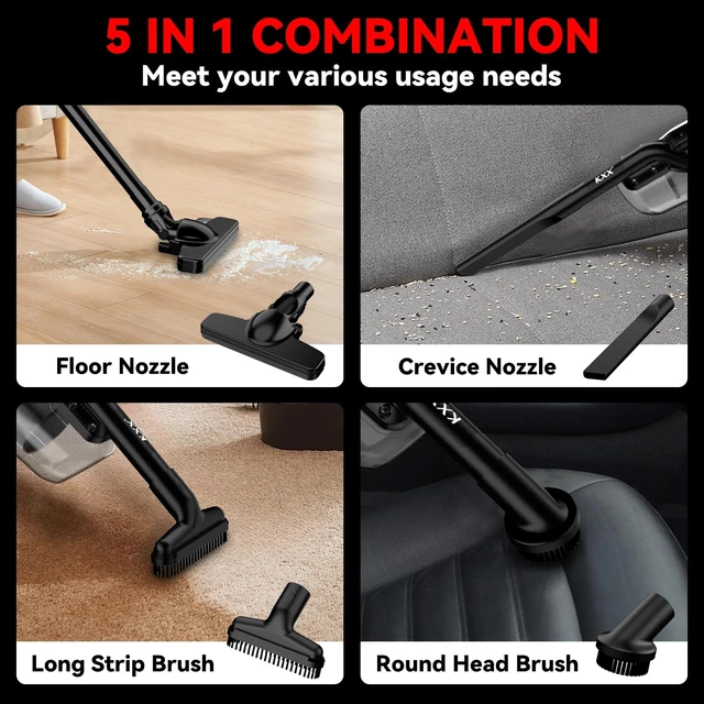 Alt view image 5 of 6 - KXX Cordless Vacuum for Milwaukee M18 Battery, 5 in 1 Handheld Electric Vacuum Cleaner with 500W Powerful Motor, 46 CFM Portable Hand Vacuum with Filtration HEPA for Floor, Carpet, Car (Tool Only)