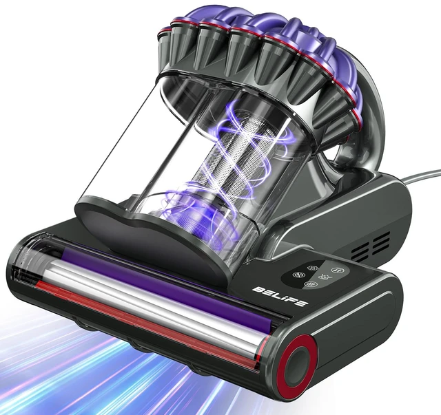 Main image of Belife M8 Mattress Vacuum Cleaner with UV & Hot Air & Heating | 18Kpa 550W Bed Vacuum with Double-Cup & HEPA Filter, Powerful Strong Suction Handheld Couch Cleaner for Sofa Pet Hair, Corded