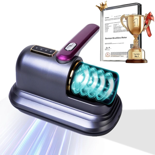 Main image of 4.0Upgraded 12000PA Mattress Vacuum CleanerNO.1German High-Efficiency Brushless MotorCertified Dual 253.7nm UV-C Ultraviolet LampsWireless Handheld Bed Vacuum CleanerSuitable for Beds Sofas