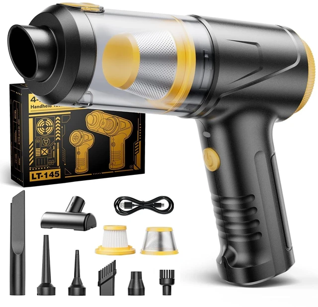 Main image of Handheld Vacuum Cleaner, 21000Pa Cordless 4-in-1 Mini Car Vacuum | Cordless Vacuum with LED Lights, Built-in Brushless Motor, Type-C Charging, Portable Design for Cars, Office Desks, Keyboards