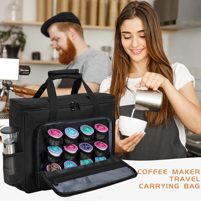 Alt view image 6 of 7 - OUUTMEE Coffee Maker Carrying Bag for Keurig K-Slim/K-Express/K-Iced | Single Serve Coffee Brewer Portable Storage Bag for Ninja PB051/PB041ST, Storage Tote Case with Multiple Pockets for K-Cup