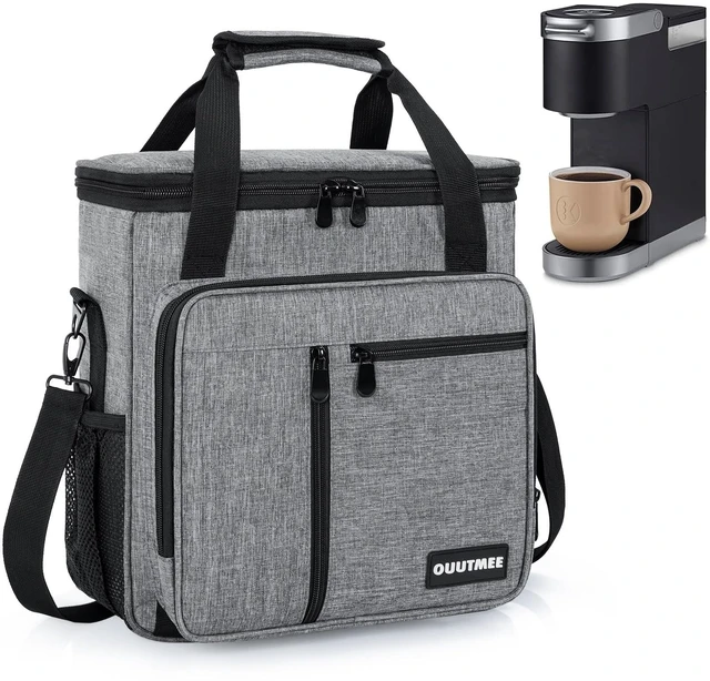 Main image of OUUTMEE Coffee Maker Carrying Bag for Keurig K-Mini or K-Mini Plus | Single Serve Coffee Brewer Portable Storage Bag with Extra Pockets, Storage Tote Case with Multiple Pockets for K-Cup