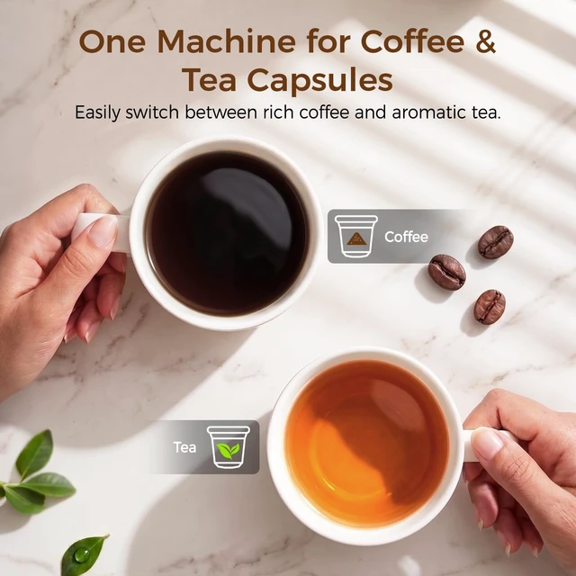 Alt view image 4 of 7 - CHULUX Single Serve Coffee Maker for K Cup Pod, Fast-Heating System, Black | Four-Hole Multi-Stream Needle, Single Cup Brewing, Portable Compact Design, Adjustable Drip Tray, Food Grade Material