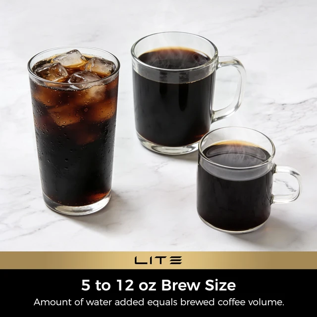 Alt view image 6 of 7 - Lite Single Serve Coffee Maker for K Cup with One Touch Brew, Cyan | Boiler Fast Heating System, Unique Split-Flow Nozzle, Designed for Standard Mugs, 5 to 12 oz Brew Sizes, Single Cup Reservoir