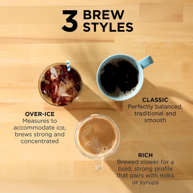 Alt view image 5 of 7 - Ninja Pods & Grounds Iced Coffee Maker, K-Cup Pod Compatible, Navy, PB041NV | Single-Serve, Brews Grounds, Compact Design, 56-oz. Reservoir, 6-oz. Cup to 24-oz. Travel Mug Brew Sizes