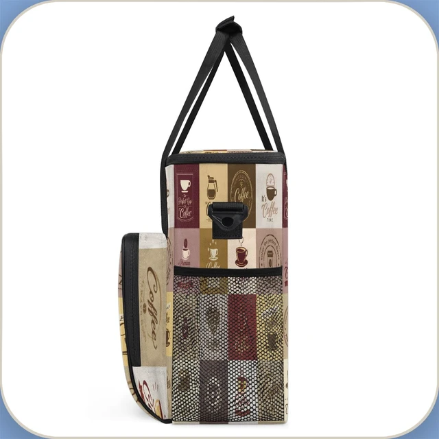 Alt view image 4 of 7 - Coffee Maker Carring Bag Travel Carrying Storage Tote Bag Compatible | Vintage Coffee Travel Bag Keurig K-Mini or K-Mini Plus Portable Single Serve Coffees Brewer Case with Pockets for K-cup Pods