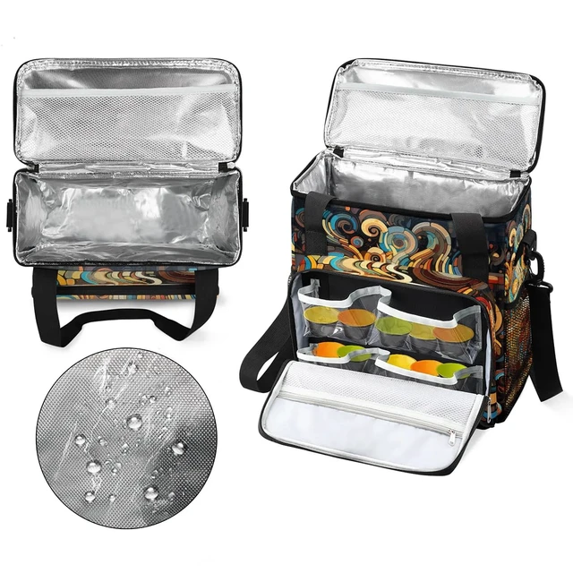 Alt view image 3 of 7 - Coffees Cup Coffee Maker Carring Bag with Keurig K-Mini or K-Mini Plus | Colorful Cup Carrying Storage Tote Bag Compatible Portable Single Serve Coffee Brewer Case with Pockets for K-cup Pods