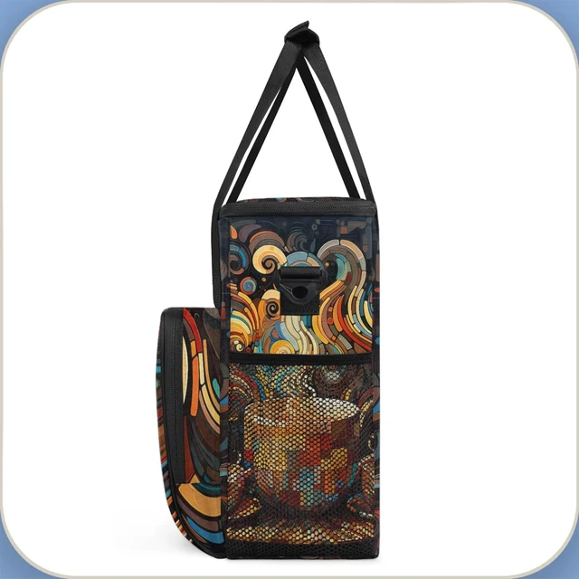 Alt view image 4 of 7 - Coffees Cup Coffee Maker Carring Bag with Keurig K-Mini or K-Mini Plus | Colorful Cup Carrying Storage Tote Bag Compatible Portable Single Serve Coffee Brewer Case with Pockets for K-cup Pods