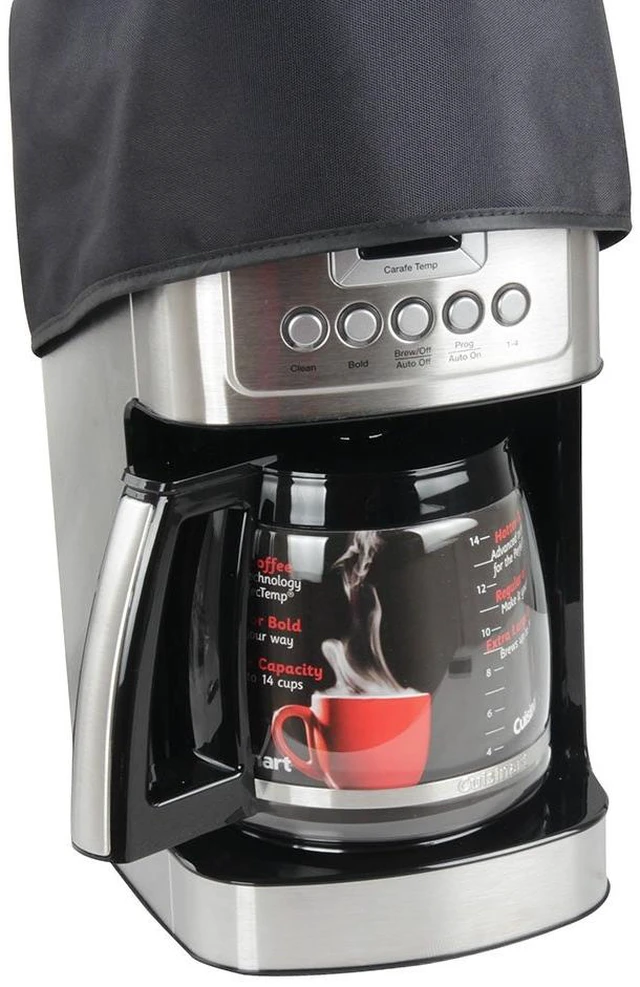 Alt view image 4 of 5 - Hermitshell Dust Proof Cover with Soft Velvet Lining Fits Cuisinart DCC-3200AMZ / DCC-3400 PerfecTemp 14 Cup Programmable Coffeemaker (Black)