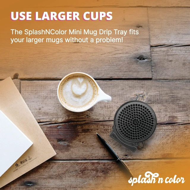 Alt view image 4 of 7 - SplashNColor Mini Mug Drip Tray Compatible with Nespresso Essenza Coffee Maker Fits Breville or Krups version works on Essenza Mini Plus