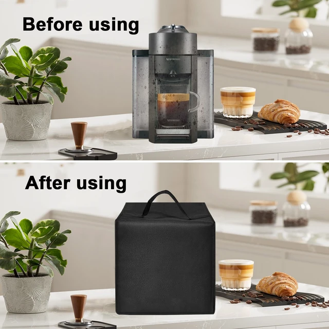 Alt view image 3 of 7 - Espresso Machine Cover for Coffee Maker ENV135GY,Coffee Machine Covers | Heavy Duty Heat Resistant Waterproof Nylon Protective Case (Cover Only)