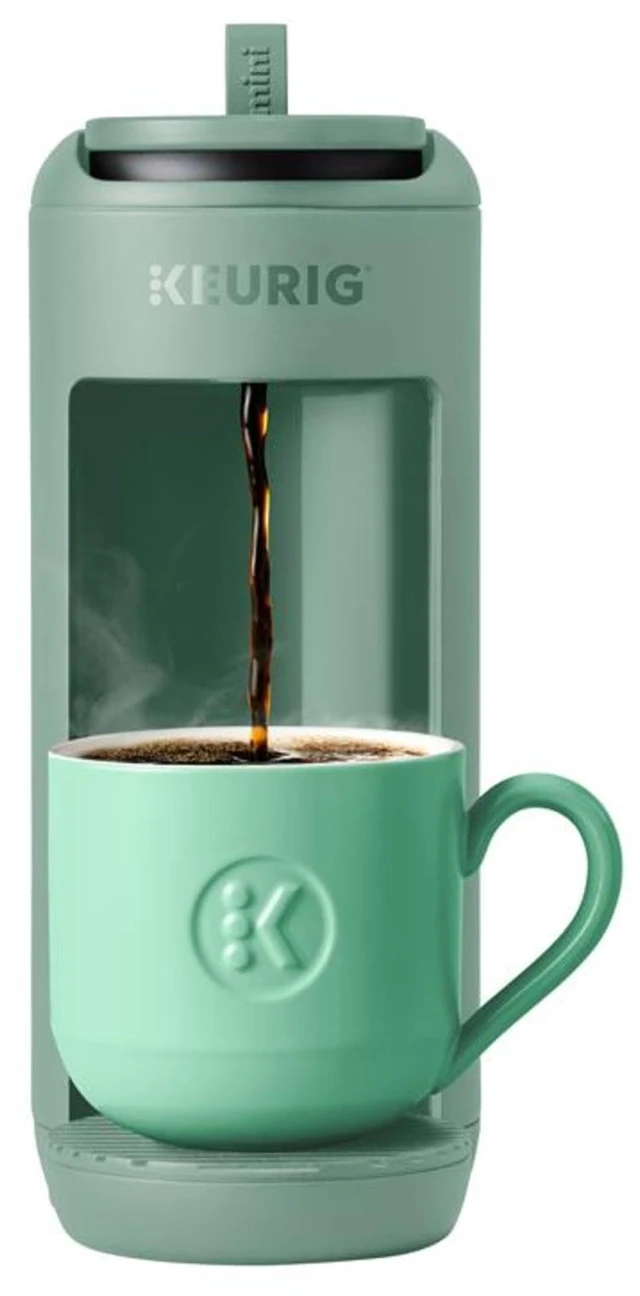 Main image of Keurig K-Mini Mate Single Serve K-Cup Pod Coffee Maker, Glamping Green | Brews Up to 12 oz Cup, Compact Portable Coffee Machine for Small Spaces, Great for Dorms & Offices