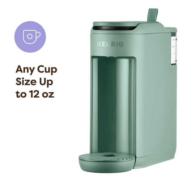 Alt view image 3 of 7 - Keurig K-Mini Mate Single Serve K-Cup Pod Coffee Maker, Glamping Green | Brews Up to 12 oz Cup, Compact Portable Coffee Machine for Small Spaces, Great for Dorms & Offices