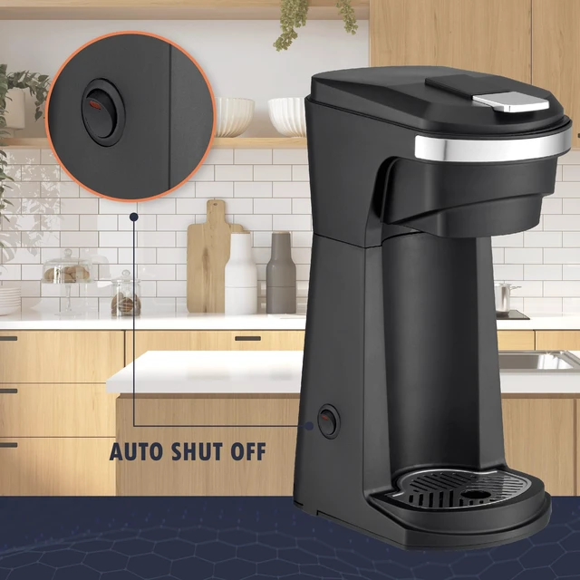Alt view image 2 of 7 - Newhouse Single Serve Coffee Maker compatible with K-cups Water Reservoir, Versatile Ground Coffee & K-Cup Compatibility, Adjustable Tray for Travel Mugs