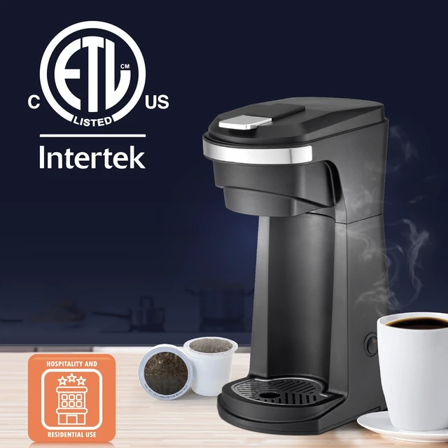 Alt view image 6 of 7 - Newhouse Single Serve Coffee Maker compatible with K-cups Water Reservoir, Versatile Ground Coffee & K-Cup Compatibility, Adjustable Tray for Travel Mugs