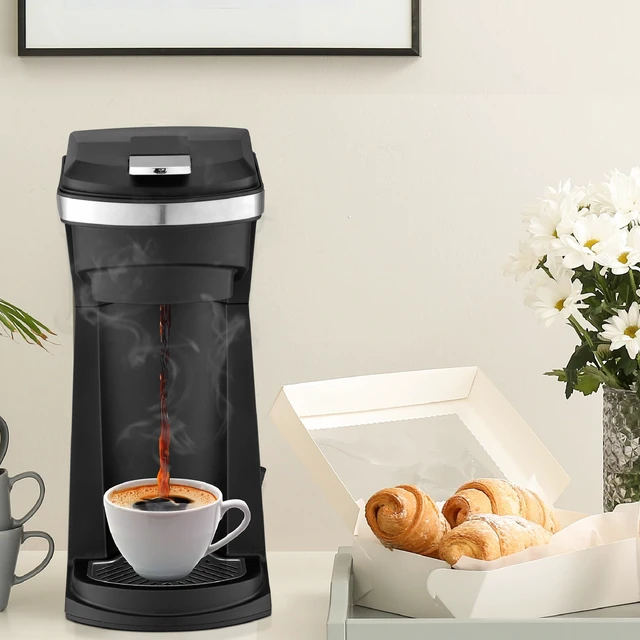 Alt view image 7 of 7 - Newhouse Single Serve Coffee Maker compatible with K-cups Water Reservoir, Versatile Ground Coffee & K-Cup Compatibility, Adjustable Tray for Travel Mugs