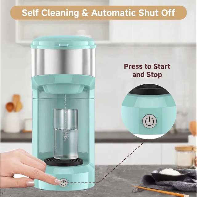 Alt view image 5 of 6 - KOZZEWARM Coffee Maker, 2 in 1 Single Serve Brewer for K Pod & Ground Coffee, 90s Rapid Brew 6 to 14oz Capacities with Auto Shut Off, Small Compact Design for Home Office Travel Camping-Green