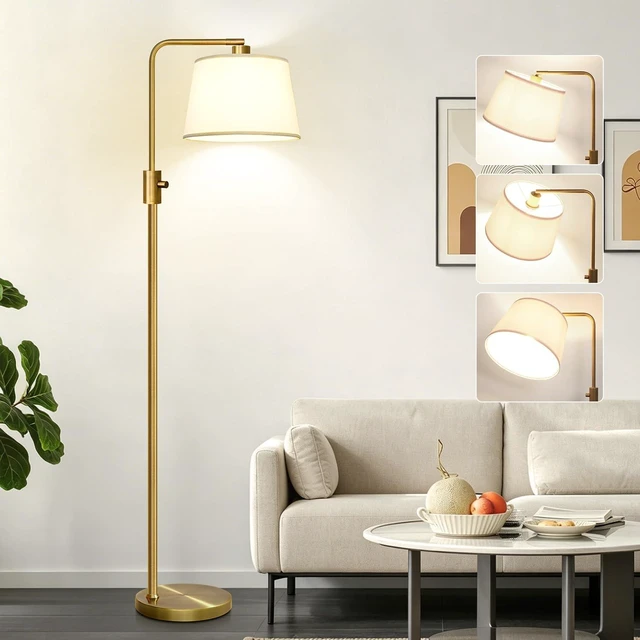 Main image of Nintiue Dimmable Floor Lamp, 1000 LM LED Edison Bulb Included, Arc Floor Lamps for Living Room Modern Standing Lamp Tall Lamps for Living Room Bedroom-Brass