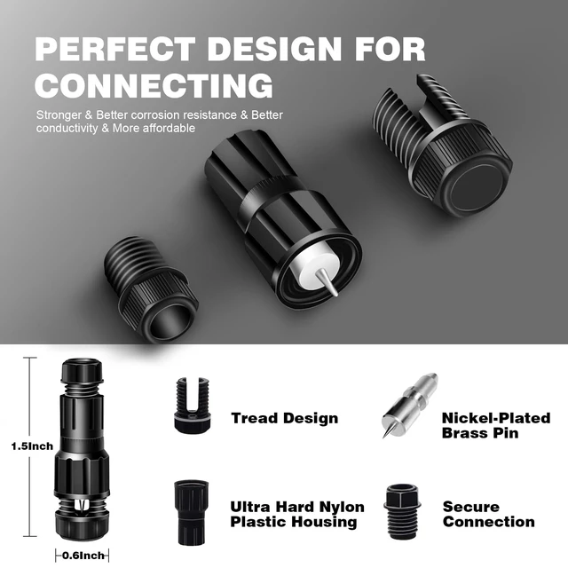 Alt view image 7 of 7 - ALEDECO 4Pack 3W Low Voltage Landscape Lights with Connectors 12-24V LED In-Ground Lights IP67 Waterproof Garden Lighting 6500K Outdoor Well Light for Yard Pathway Driveway Deck (Cool White)