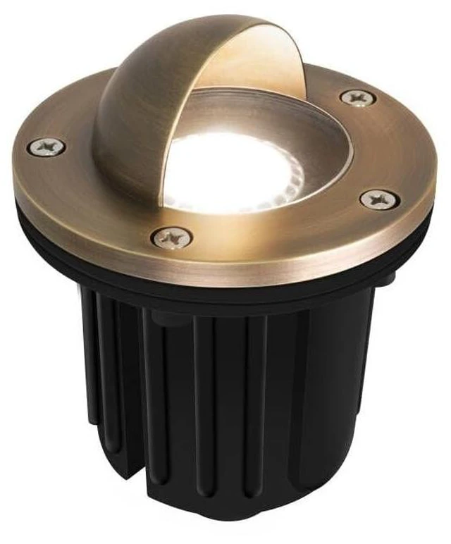 Main image of GKOLED LED Brass Well Lights, 12V In Ground Light Outdoor, IP67 Waterproof Low Voltage Landscape Lighting with MR16 Bulb and Swivel Base, 5W 140LM 2700K, Up Light for Garden Trees Bushes, Beacon Top