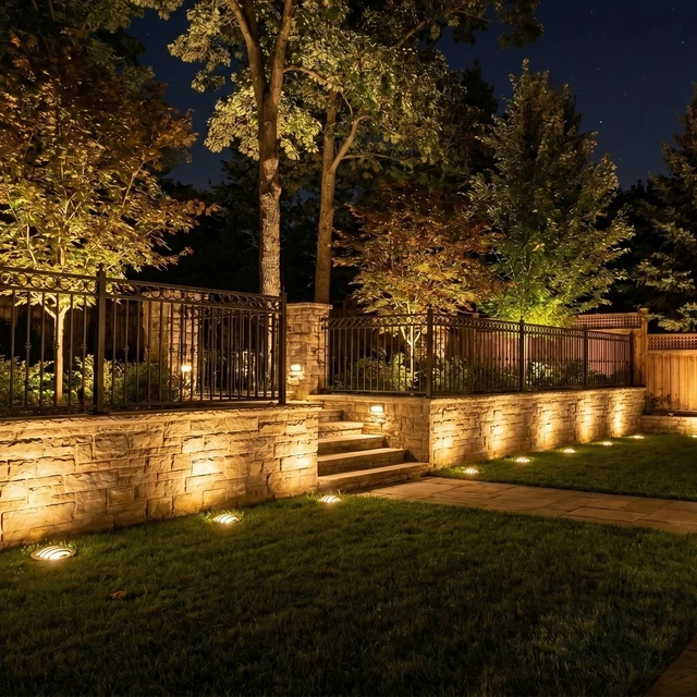 Alt view image 6 of 7 - Malibu Low Voltage Well Lights 4W LED Outdoor Landscape Deck Lights 12V Well Light 200Lumen in-Ground Light 2800K Warm White with Connector & Stake for Step Tree Patio Yard Garden 1Pack 8401-3500-01