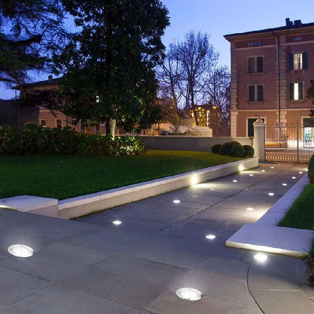 Alt view image 7 of 7 - ELEGLO 7W Led Landscape Well Lights, Low Voltage Landscape Ground Lights,12V/24V Landscape Lighting,IP67 Waterproof Outdoor InGround Lights for Garden Tree Uplights,Deck,Yard,Patio 6Pack(Warm White)