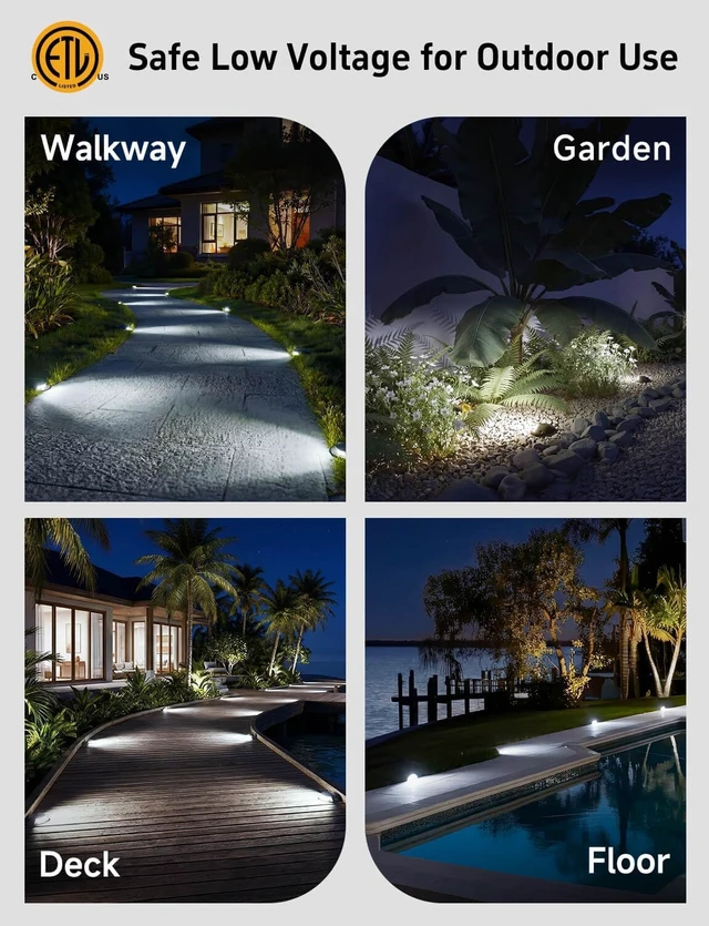 Alt view image 6 of 7 - Gardenreet Well Lights Landscape LED - Brass Low Voltage Replaceable Bulb Ip65 In-Ground Lighting, 12V Wired Directional Fixture, Antique Bronze for Patio Yard Lawn with 5000K Daylight White MR16 Bulb