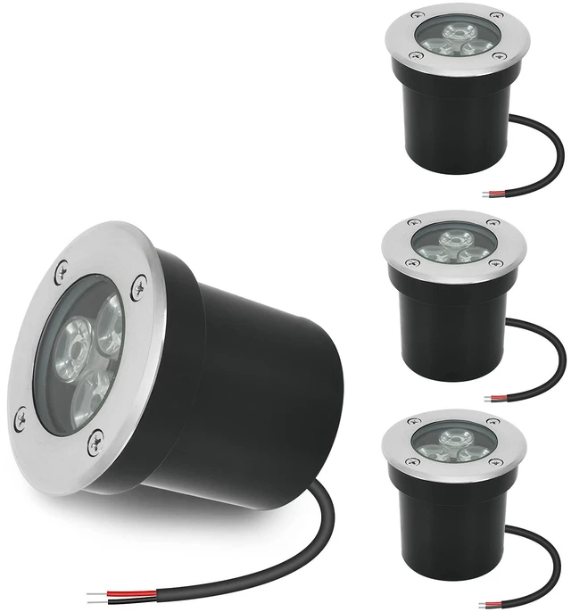 Main image of ACHENGE Low Voltage Landscape Lighting In-ground Light LED Well Lights 3W 12V 24V Outdoor Landscape Light Waterproof IP67 Pathway Driveway Deck Step Fence Garden Lights