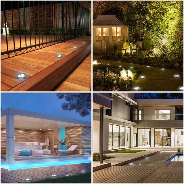 Alt view image 6 of 6 - ACHENGE Low Voltage Landscape Lighting In-ground Light LED Well Lights 3W 12V 24V Outdoor Landscape Light Waterproof IP67 Pathway Driveway Deck Step Fence Garden Lights