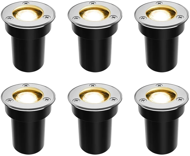 Main image of SUNRIVER Low Voltage Landscape Lights,1W Outdoor In-Ground Lights 12V-24V LED Landscape Lighting for Paver, Deck, Step, Garden, IP67 Waterproof (6 Pack Warm White)