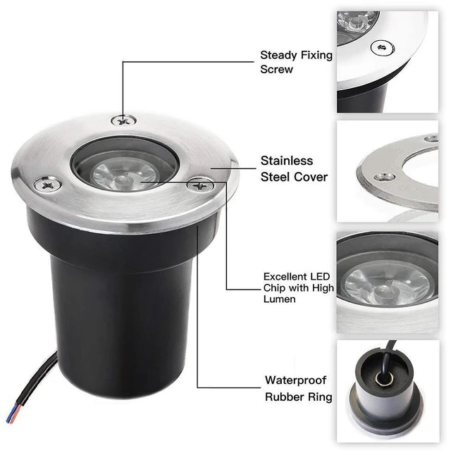 Alt view image 3 of 7 - SUNRIVER Low Voltage Landscape Lights,1W Outdoor In-Ground Lights 12V-24V LED Landscape Lighting for Paver, Deck, Step, Garden, IP67 Waterproof (6 Pack Warm White)