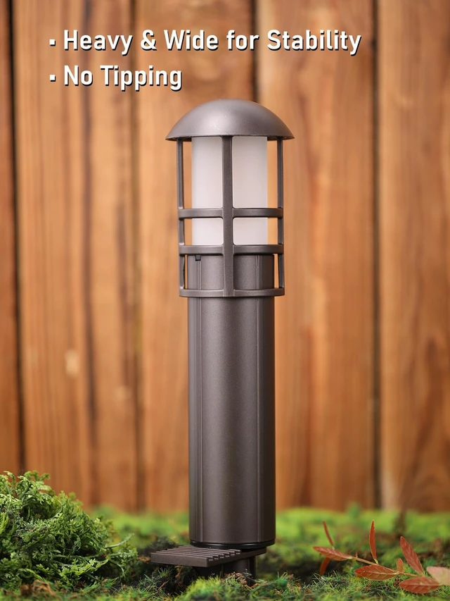 Alt view image 5 of 7 - LEONLITE 4-Pack Low Voltage Landscape Pathway Lights, 3W, CRI90, 3000K | 12-24V AC/DC, Aluminum, ETL, Warm White, Low Voltage LED Bollard Path Lights, for Walkway Yard Garden