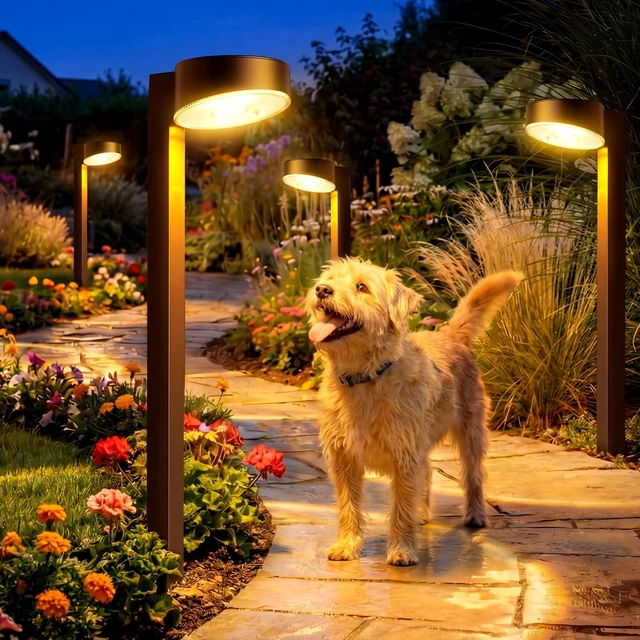 Main image of VOLISUN Solar Pathway Lights, 8 Pack LED Solar Lights Outdoor Waterproof, Garden Lighting for Yard Path Landscape Lawn Walkway Driveway, Brown