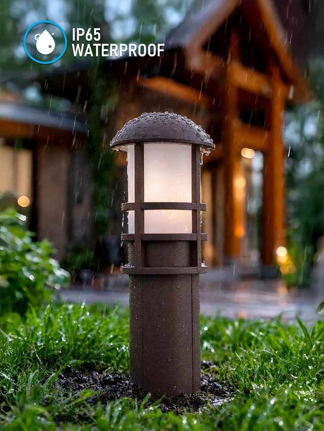 Alt view image 5 of 7 - LEONLITE 4-Pack RGBCW Low Voltage Landscape Pathway Lights, 3W, CRI90 | Color Changing, 12-24V AC/DC, Aluminum, ETL, Multi-Color, Low Voltage LED Bollard Path Lights, for Walkway Yard Garden